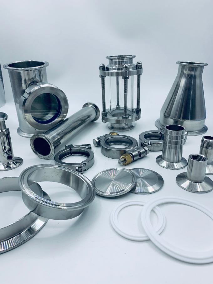 স্যানিটারি 4 ইঞ্চি 6 ইঞ্চি 8 ইঞ্চি 10 ইঞ্চি ট্রাই ক্ল্যাম্প ট্রাই-ক্লোভার ফিটিংস ডিস্টিলার্সের জন্য 1