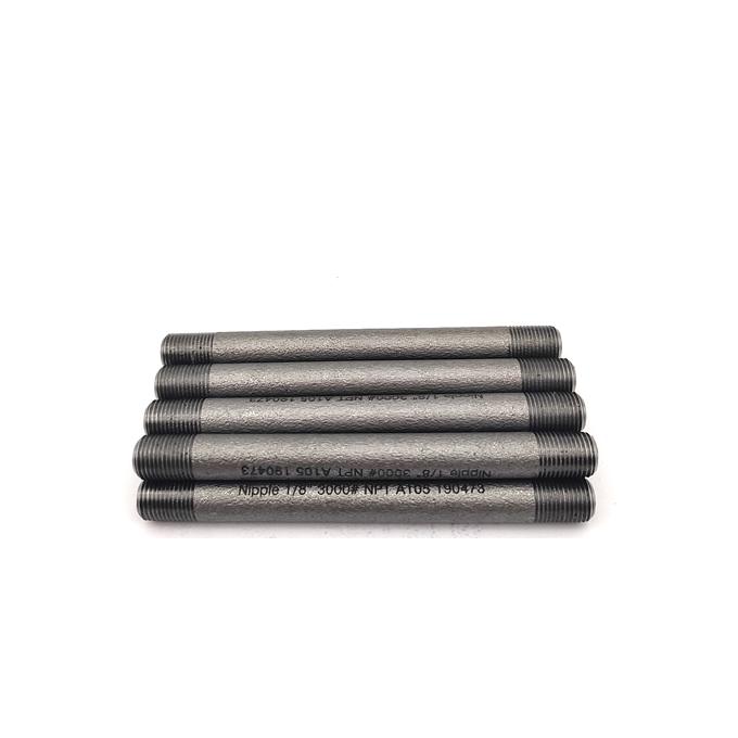 ধাতু 2205 খাদ ইস্পাত 3/4 ইঞ্চি এসটিডি 80 এমএম 100 এমএম দৈর্ঘ্য 3000# 6000# কাঠামো ফিটিং থ্রেড পাইপ স্তনবৃন্ত 2