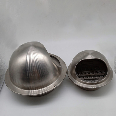 Air Vent 5 Inch 304 Stainless Steel Round Covers Vent  For Outdoor Silver
