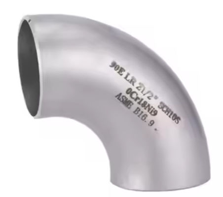 BW Radius Elbow Butt Welding Fitting Degree 90 NPS 1/2" -NPS 48" A403 WP304/304L, WP316/316L WPB ASME/ANSI B16.9 MSS SP-4 ISO 4144