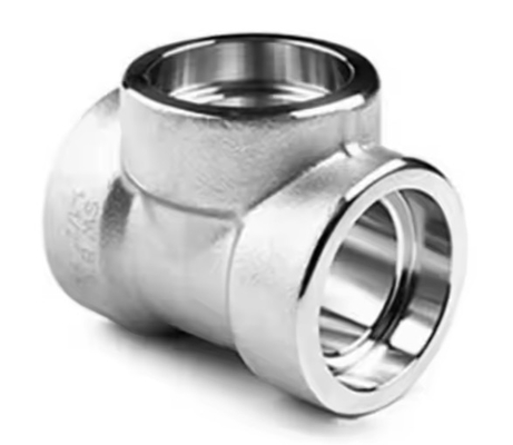 Metal ASTM A815 UNS S31803 Duplex Steel Pipe Fitting ASME B16.11 Forged Tee Socket Welded 2" Equal Tee