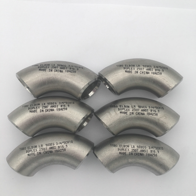 Pipe Fitting Duplex Stainless Steel 90Deg Elbow LR UNS S32750 / 2507 3/4'' SCH10 ASME B16.9