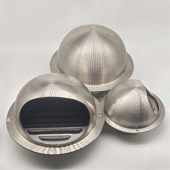Seamless Stainless Steel Pipe Wall Vent Cap 6 Inch Round Covers Vent Ventilation Grill A312 Stainless Steel