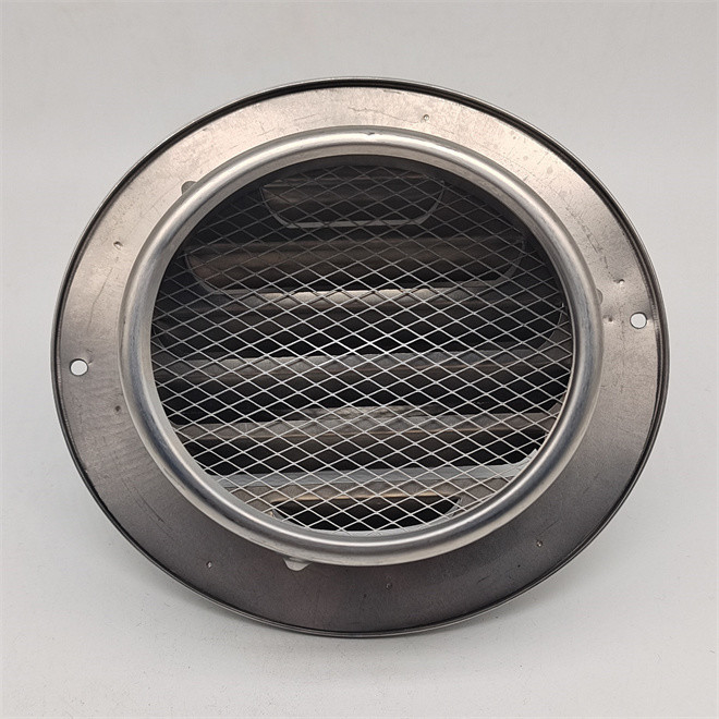 4 Inch Stainless Steel Wall Air Vent Cover Hood End Ducting Cap Round Grille Ventilation Cover