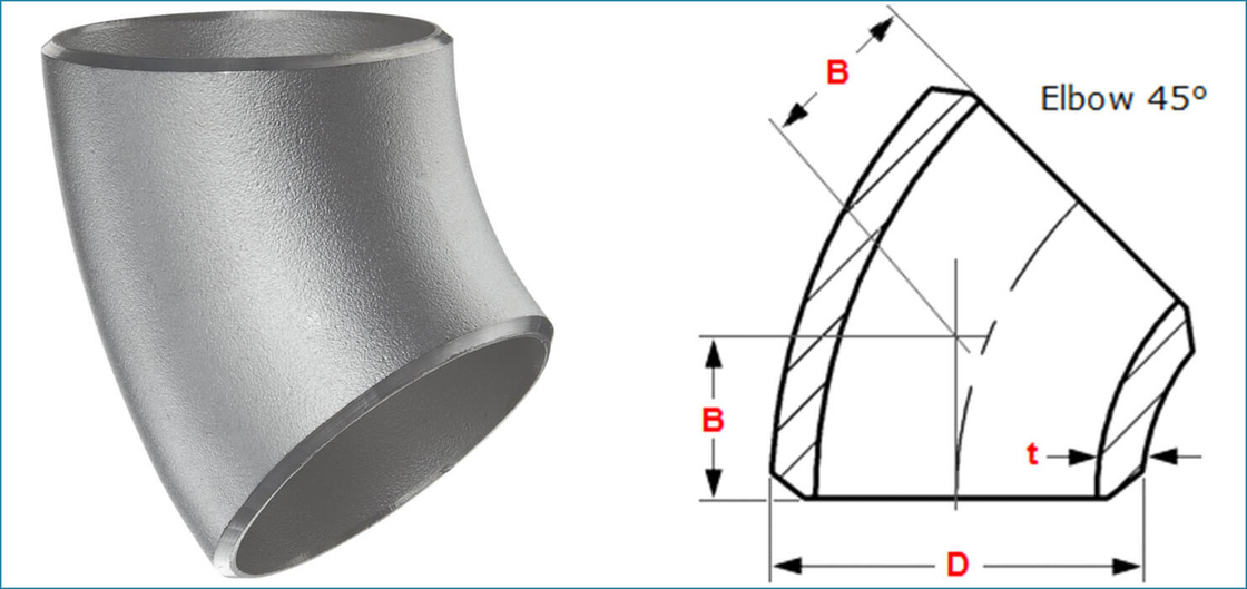Pickling Stainless Steel Elbow Customized For High Pressure And Polished/Sand Blasted