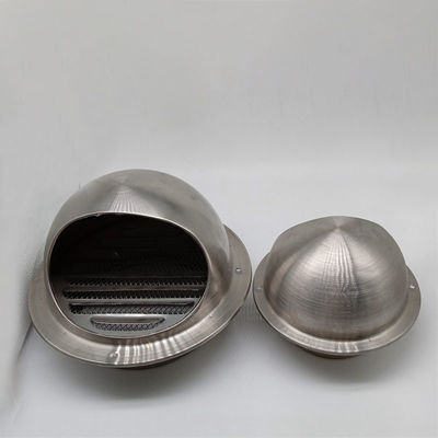 Air Vent 5 Inch 304 Stainless Steel Round Exhaust Grille Louvered Silver