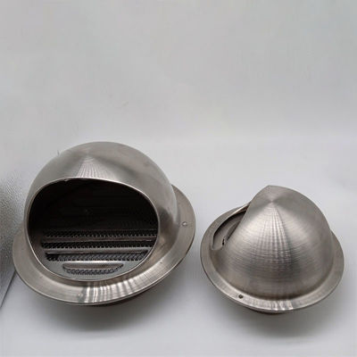 Air Vent 4 Inch 304 Stainless Steel Round Exhaust Grille Louvered Silver