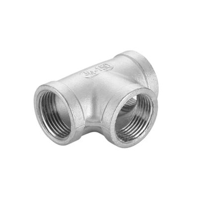 Hydraulic Transition Pipe Fittings Stainless Steel 304/316 threaded connector Tee Female