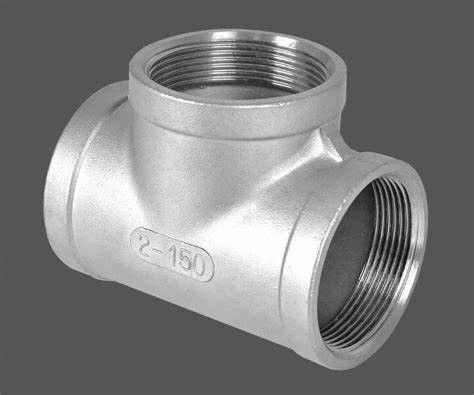 METAL Factory Customizable Industrial Grade Stainless Steel Threaded Tee Pipe Fitting Corrosion Resistant