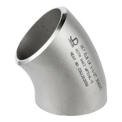45 Degree Stainless Steel Elbow Fittings - 1/8"-4" SS304/316 SCH80,Ideal for Industrial Plumbing & Chemical Processing