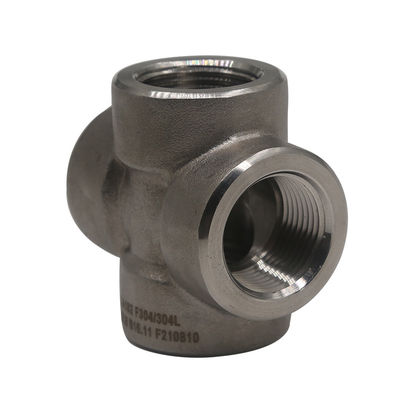 Joint Connector Sanitary Stainless Steel 304 316L Pipe Fittings Threaded Cross 4 Way Cross