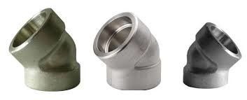Stainless Steel 304/316 Elbow Pipe Fittings 45 Degree Socket Weld Long Radius Elbow Forged Fittings