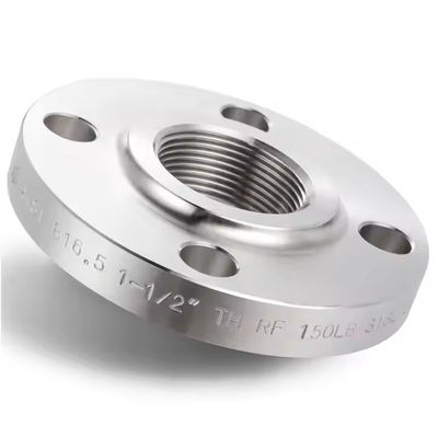 1-1/2" TH RF 150LB Stainless Steel Slip on Flange 316L Raised Face TH Flange ANSI B16.5 Threaded Flange