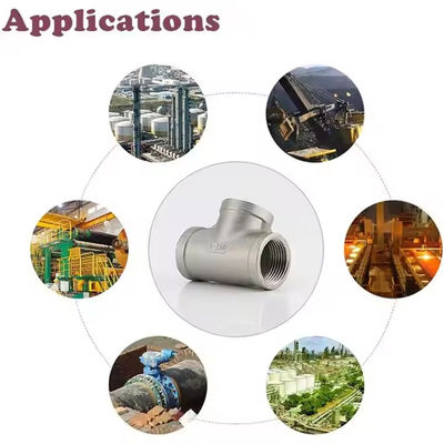 ASTM A312 UNS S31254 1-1/2'' SCH40 Pipe Fittings Tee Super Duplex Stainless Steel Equal / Reducing Tee