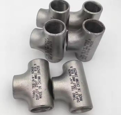 Pipe Fitting ASME SS304 / SS316L B16.9 Stainless Steel S32205 1/2" SCH80S GB/T12459 High Polished Equal Tee